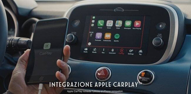Fiat 500 Mirror Apple Car Play